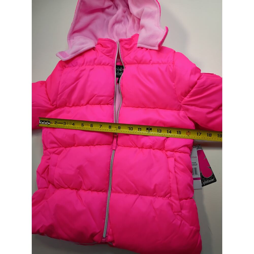 Pink Platinum Girls' Classic Ripstop Puffer Jacket - L - Picture 6 of 7